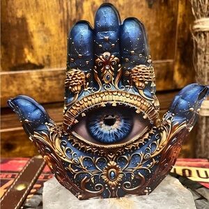 Bohemian Style Acrylic Evil Eye 🪬 Palm